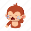 monkey, sticker, emoji, emoticon, cry, sad 
