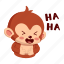 monkey, sticker, laugh, emoji, emoticon 