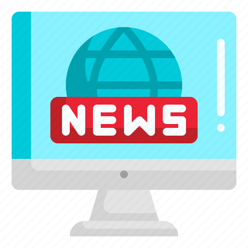 Live news, broadcast, news report, entertainment, communications, monitor, computer icon - Download on Iconfinder