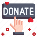 donate, donation, charity, miscellaneous, click, hand, button