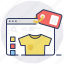 ecommerce, online shop, price tag, tshirt 