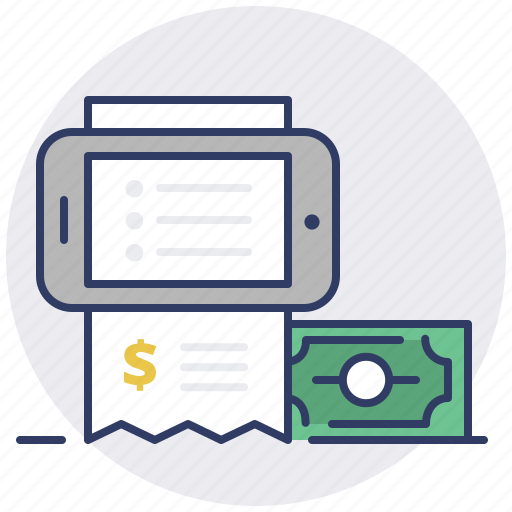 Checkout, mobile, money, bills icon - Download on Iconfinder