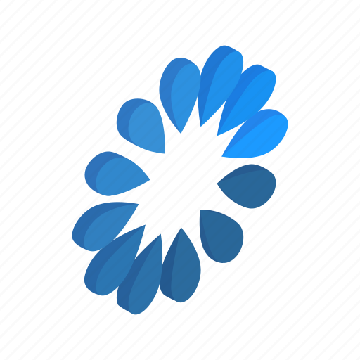 Blue, circle, element, isometric, progress, round, web icon - Download on Iconfinder