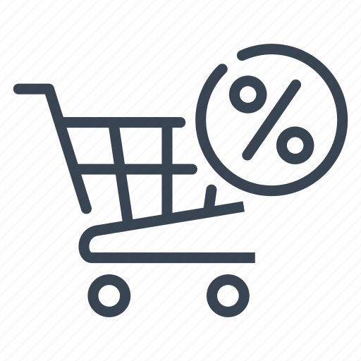 Loan, shop, shopping, cart, percent, finance icon - Download on Iconfinder