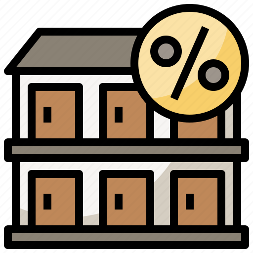 Buildings, estate, house, percentage, price, real, sales icon - Download on Iconfinder