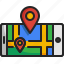 navigator, map, smart, phone, location, electronic, gps 