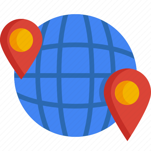 Earth, grid, pin, location, world, map, traveler icon - Download on Iconfinder