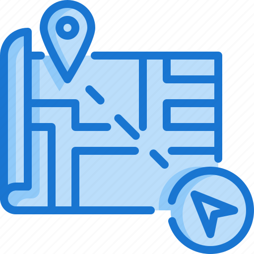 Destination, route, navigation, pin, location, gps, map icon - Download on Iconfinder