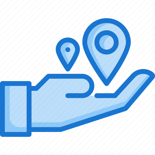 Share, hand, placehoder, pin, location, map icon - Download on Iconfinder