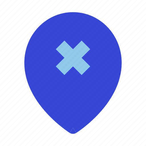 Map, marker, cross icon - Download on Iconfinder