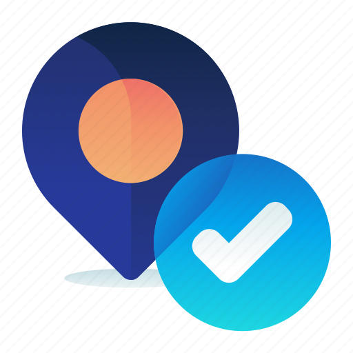 Approve, complete, confirm, location, map icon - Download on Iconfinder