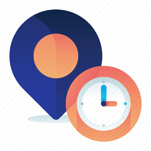 Arrival, clock, estimated, location, time icon - Download on Iconfinder