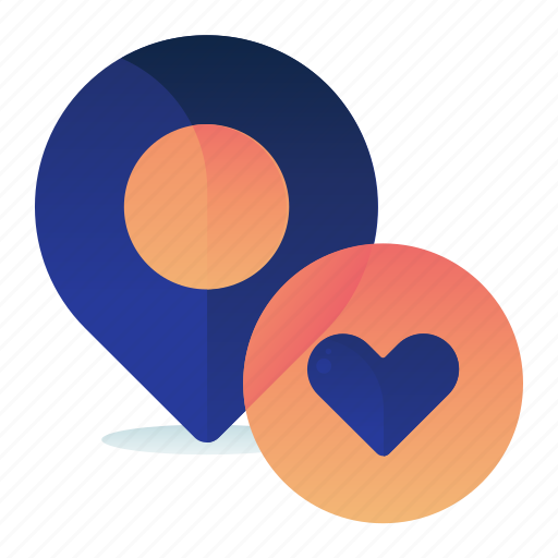 Favorite, favourite, heart, location, map icon - Download on Iconfinder