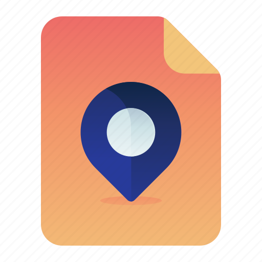 Document, file, location, map, navigation icon - Download on Iconfinder