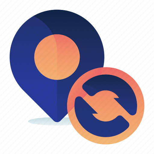 Arrows, location, map, sync, syncronize icon - Download on Iconfinder