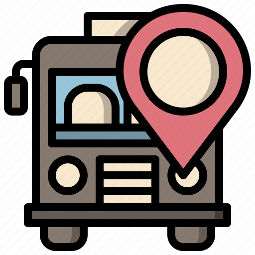 Bus, location, pin, placeholder, travel, urban icon - Download on Iconfinder