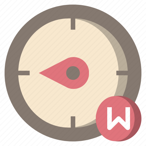 Compass, direction, directional, location, outline, west icon - Download on Iconfinder
