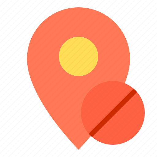 Ban, location, marker, navigator, pointer icon - Download on Iconfinder