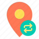 exchange, location, marker, navigator, pointer