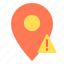 location, marker, navigator, pointer, warning