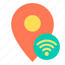 location, marker, navigator, pointer, wifi