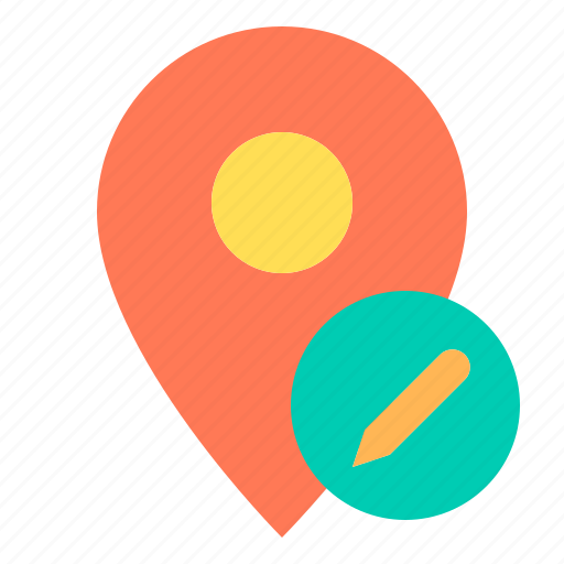 Location, marker, navigator, pointer, writting icon - Download on Iconfinder