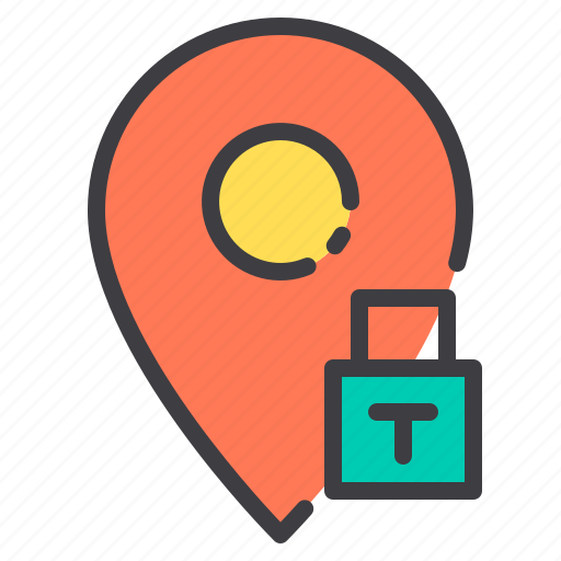 Location, lock, marker, navigator, pointer icon - Download on Iconfinder