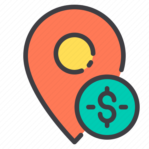 Location, marker, money, navigator, pointer icon - Download on Iconfinder