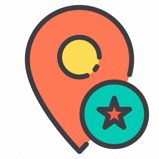 Location, marker, navigator, pointer, star icon - Download on Iconfinder