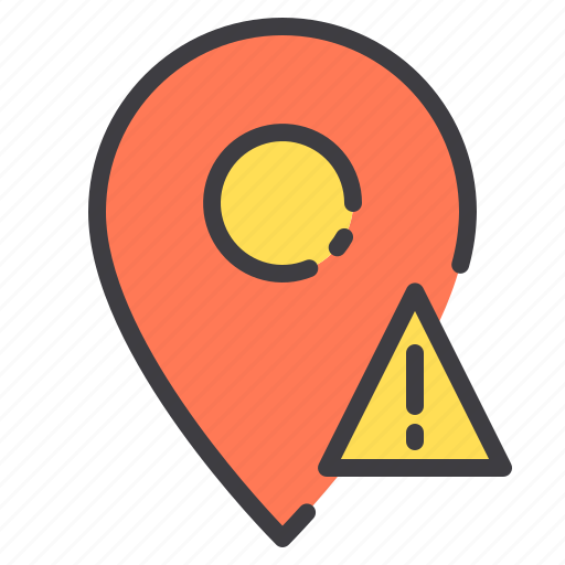 Location, marker, navigator, pointer, warning icon - Download on Iconfinder
