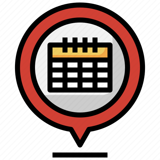 Calendar, pin, date, location, time icon - Download on Iconfinder