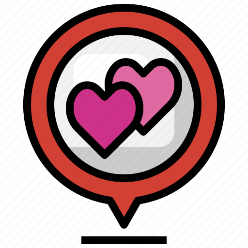 Heart, love, pin, map, location icon - Download on Iconfinder