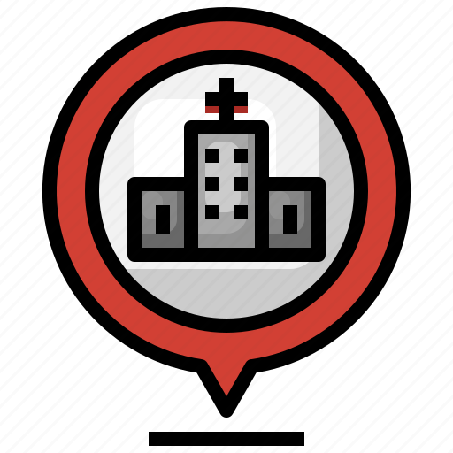 Hospital, emergency, centre, pin, medical icon - Download on Iconfinder