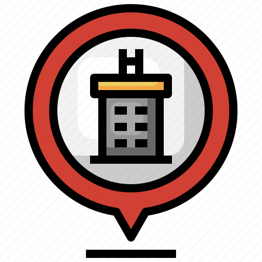 Hotel, travel, pin, maps, location icon - Download on Iconfinder