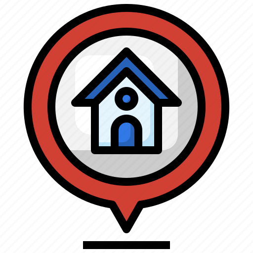 House, location, building, pin, map icon - Download on Iconfinder