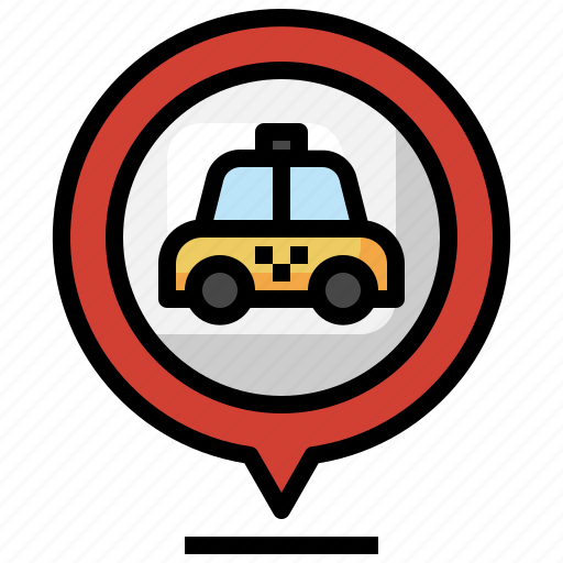 Taxi, location, travel, pin, depot icon - Download on Iconfinder