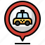 taxi, location, travel, pin, depot 