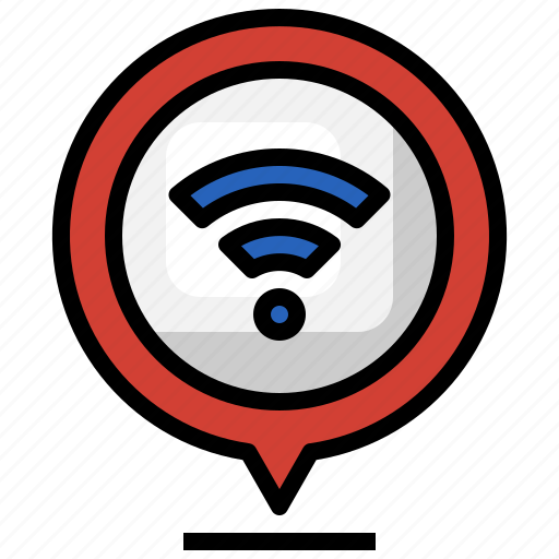 Wifi, hotspot, connection, pin, location icon - Download on Iconfinder