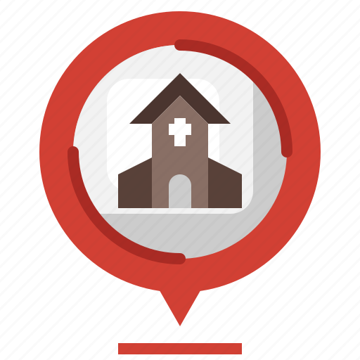Church, prayer, pin, holy, location icon - Download on Iconfinder