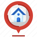 house, location, building, pin, map