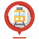 train, pin, station, vehicle, travel