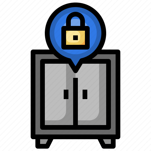 Cabinet, lock, office, material, security icon - Download on Iconfinder