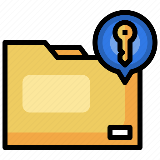 Folder, confidential, secret, document, key, security icon - Download on Iconfinder