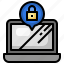 laptop, lock, security, computer, confidential 