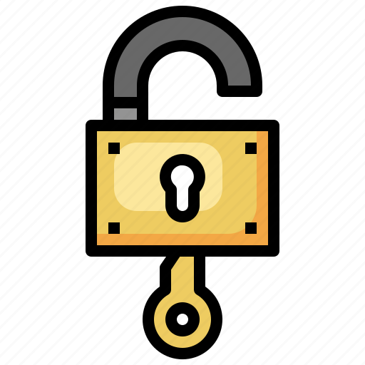 Open, padlock, unblocked, unprotected, security, key icon - Download on Iconfinder