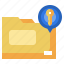 folder, confidential, secret, document, key, security