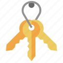 keychain, key, ring, security, keys