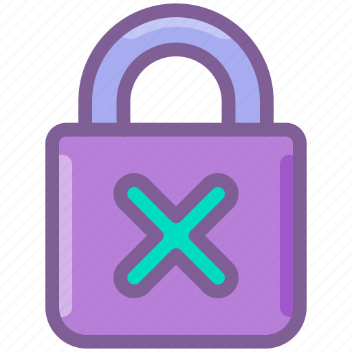 Block, cross, lock, login, password, wrong icon - Download on Iconfinder