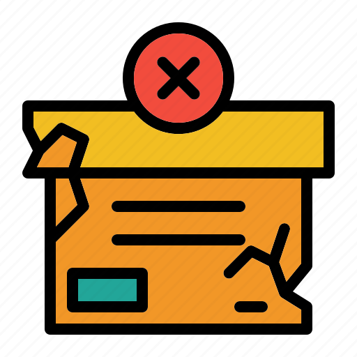 Broken, pack, damage, box, package, parcel, shipping icon - Download on Iconfinder