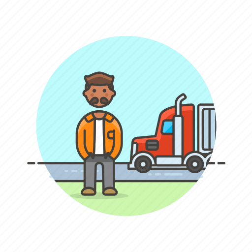 Driver, logistic, truck, cargo, transport, vehicle, delivery icon - Download on Iconfinder
